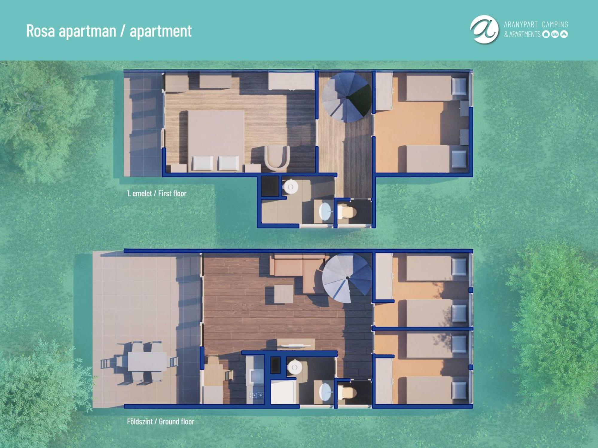 שיופוק Aranypart Camping & Apartments מראה חיצוני תמונה